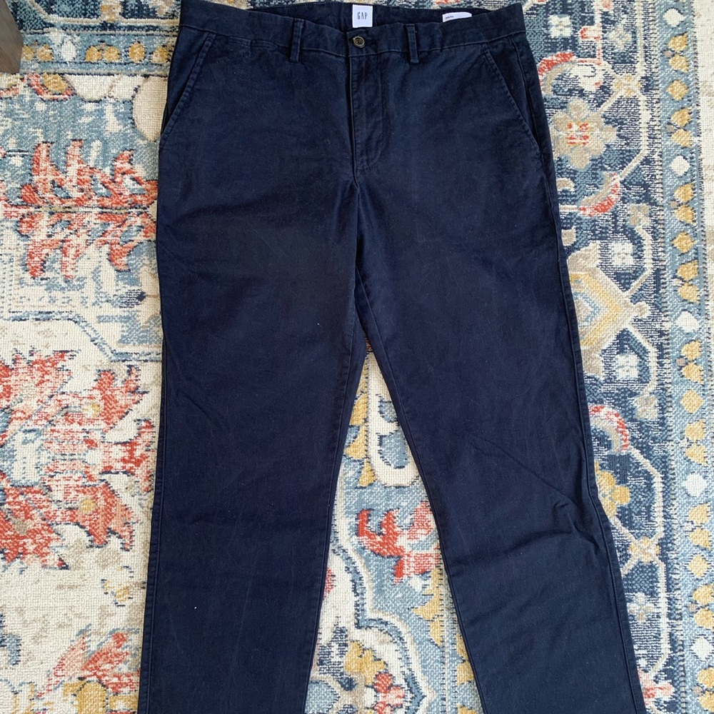 Men’s slim fit Gap navy twill pants 34x34